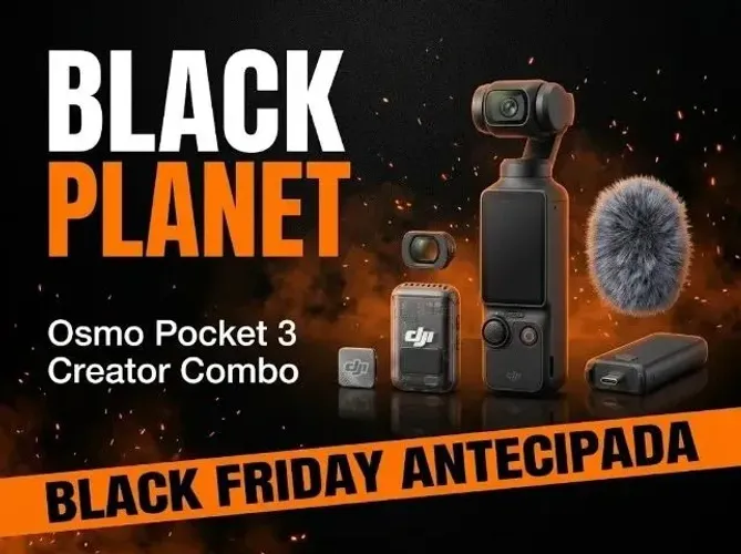 DJI Osmo Pocket 3 Creator Combo com Mic 2 e Case Completo