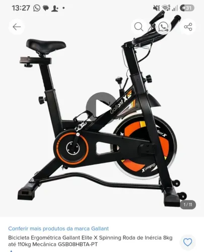 Vendo bicicleta ergometrica seminova