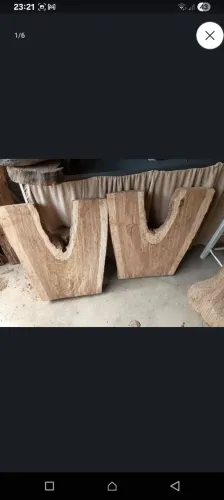 Pés de mesa rústico