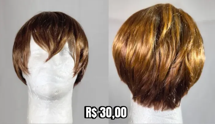 Peruca curta cosplay 