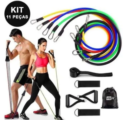 Kit elásticos treino em casa