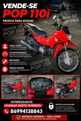 Pop 110i pouco usada