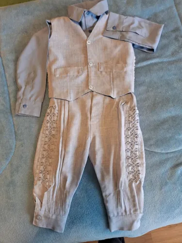 Pilcha menino com bombacha, camisa e colete 