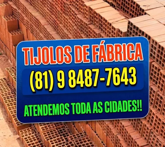 TIJOLO TIJOLOS DIRETAMENTE DE FÁBRICA NA OFERTA - PAGUE NA ENTRGA COM FRETE GRÁTIS