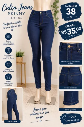 Calça Jens feminina