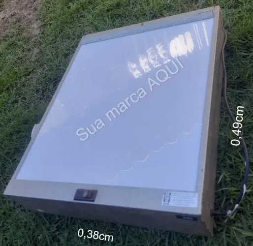 Painel Luminoso Placa Luminosa Metal e Acrílico 49x38