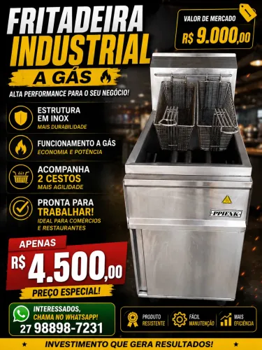 Fritadeira industrial a gas