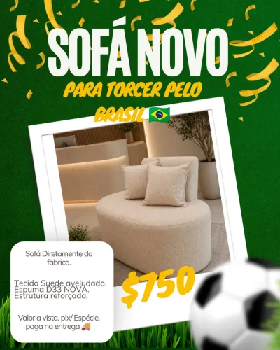 Sofá Orgânico 1m Sob encomenda
