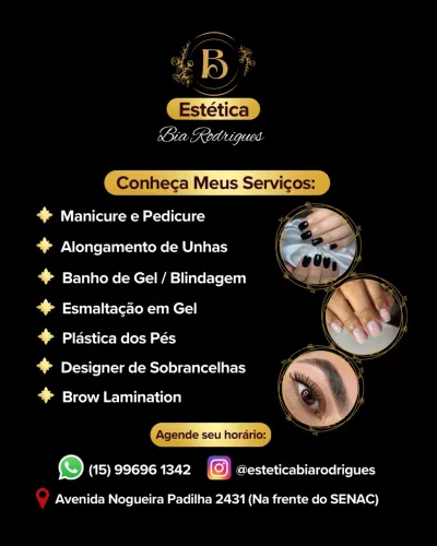 Manicure e Pedicure Alongamento de unhas
