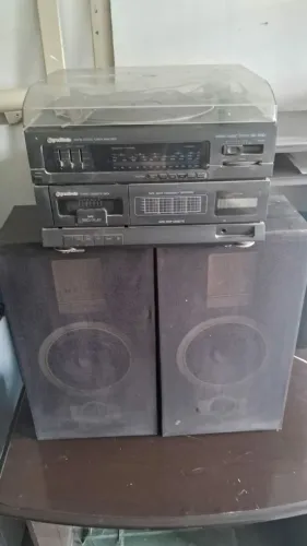 Toca disco com caixa 