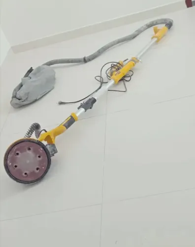Lixadeira teto e parede Telescópica profissional com led e saco coletor The Black Tools