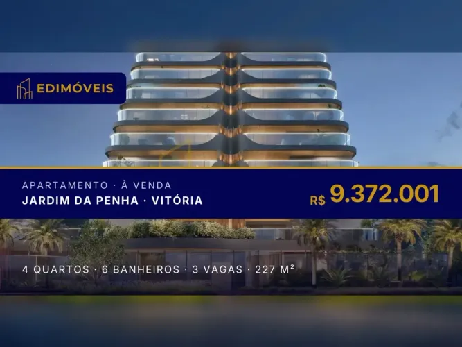 Jardim da Penha: Apartamento 4 suítes com acabamentos de altíssimo luxo
