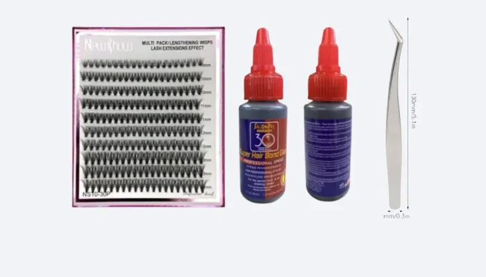 Kit Extensão cílios fio a fio+Cola Salon