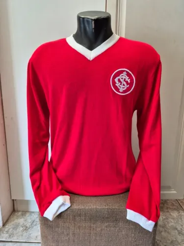Camisa do Internacional Retrô anos 70 manga longa - Tamanho GG