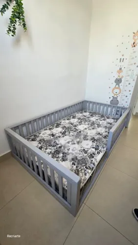 Cama Montessoriana já com o colchão viúvo, 198cm X 108cm