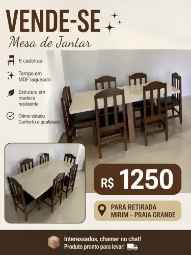 Mesa de Jantar 6 lugares