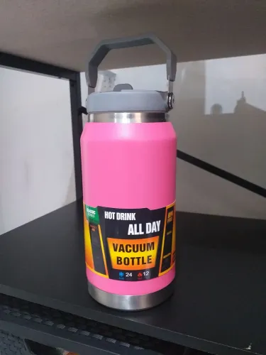 GARRAFA térmica grande 1200ml disponível na cor Rosa