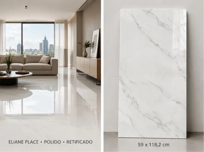 :PORCELANATO ELIANE PLACE POLIDO 60×120 cm