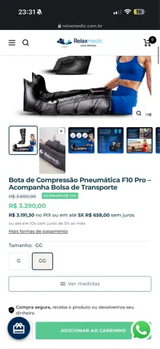 Vendo bota pneumática relax medic 