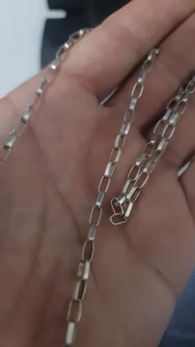 Cordão de prata maciça jóia legítima 