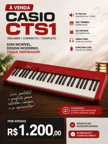 Teclado Casio CTS1