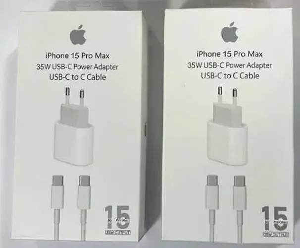 Fonte Carregador iPhone 15 Pro Max Tipo C 35W Completo