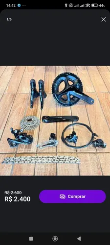 Grupo Shimano 105 hidráulico 11v freio a disco