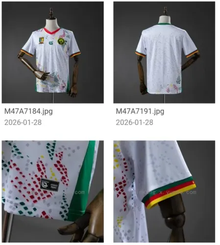 Camisa de time de futebol da seleção de Camarões 