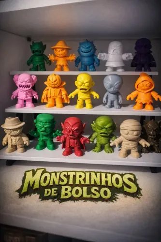 Action Figure Terror Vintage (Anos 80) - Monstrinhos de Bolso