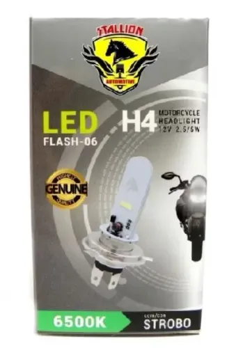 Par de Lâmpada farol led H4 6500k super branca moto/carro xenon strobo