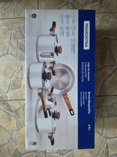 Jogo Panelas Tramontina Inox 4 peças
