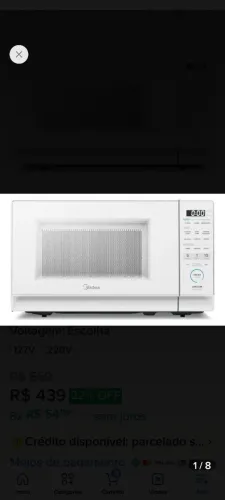 Microondas 20 l Midea novinho comprado em abril de 2026 com nota fiscal e na garantia.
