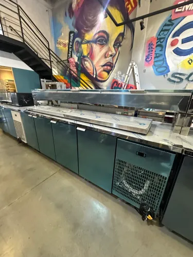 Balcão de serviço 2.5M condimentadora inox - refrimate 