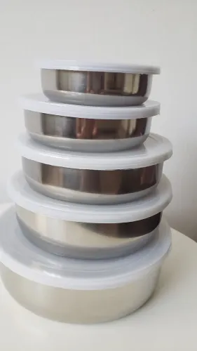 Potes (5) inox com tampa La Cuisine 