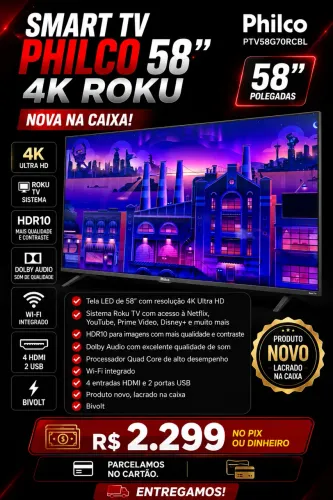 Smart TV Philco 58 Roku