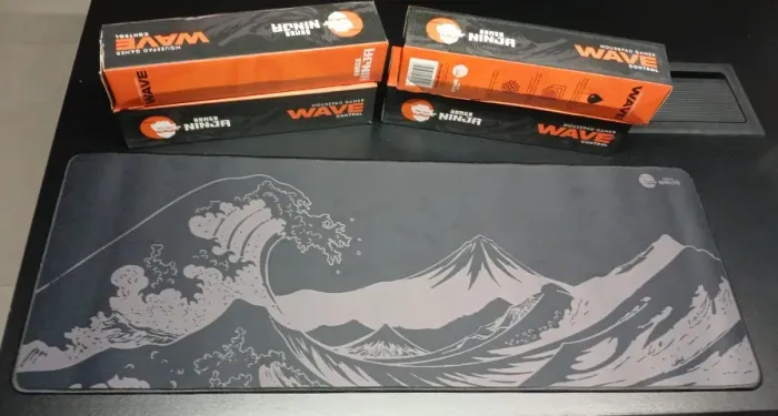 Mousepad Gamer Wave control Preto 80x30 , novo lacrado na caixa.