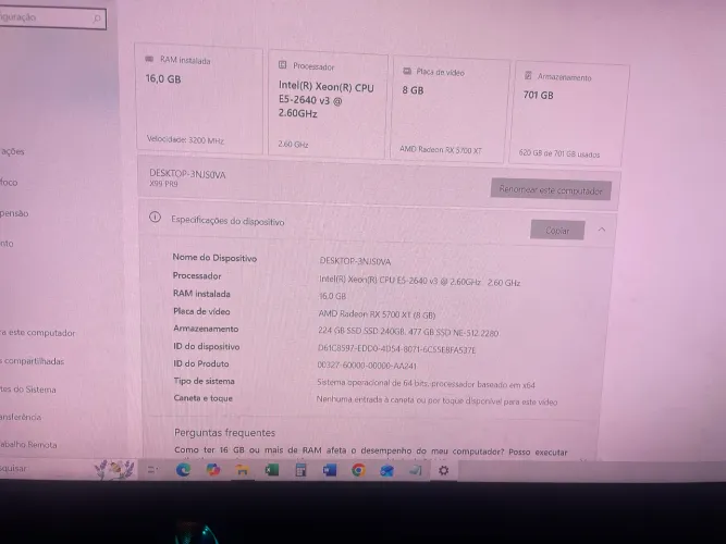 Pc gamer menos de 2 anos de uso ótimo estado
