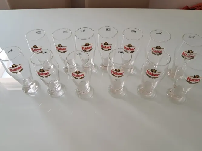 Copo De Vidro Antigo Cerveja Kaiser Tulipa 90's