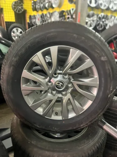Roda hilux aro 18 + pneu Bridgestone zero