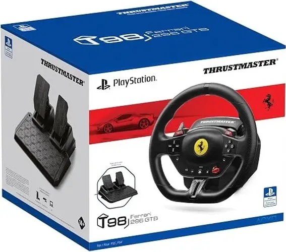 Thrustmaster T98 Ferrari 296 GTB Racing Wheel & Pedals - Official Ferrari Licensed Wheel f