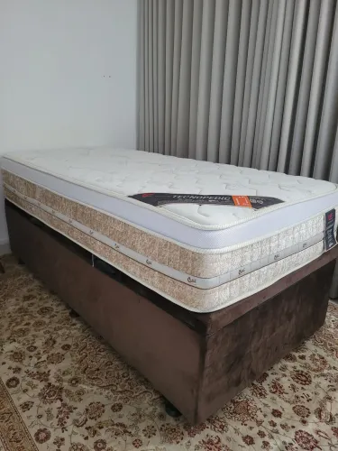 Cama solteiro com box bau