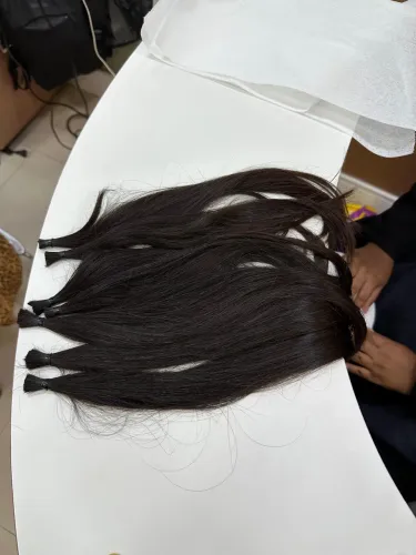 Cabelo Humano Natural Preto Liso - 45 cm (118g)