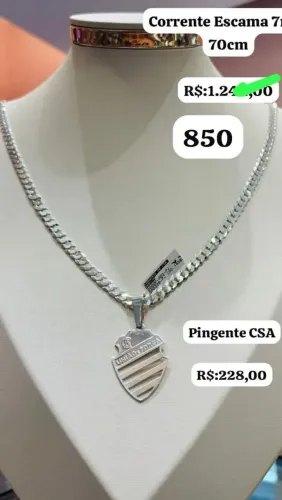 Corrente Masculina de prata 925