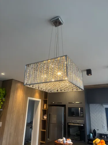 Pendente cristal cromado