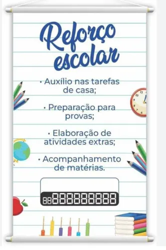 Ofereço Reforço Escolar Infantil e fundamental I