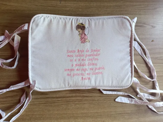 Almofada para berço menina ano proteção bazar baby