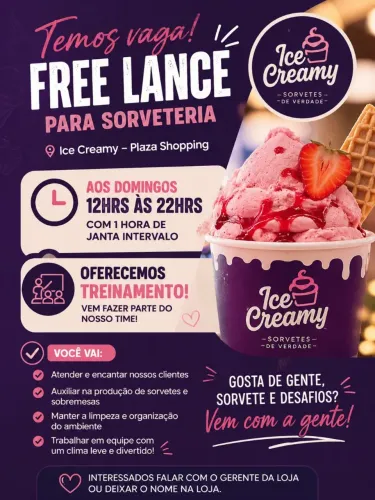 FREE LANCE PARA SORVETERIA