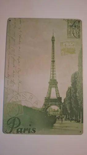 Placa de decoração Torre Eiffel