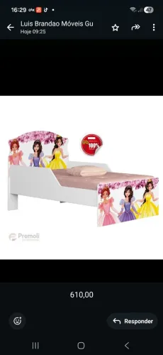 Cama Infantil Lívia Barbi 100% MDF Código 19