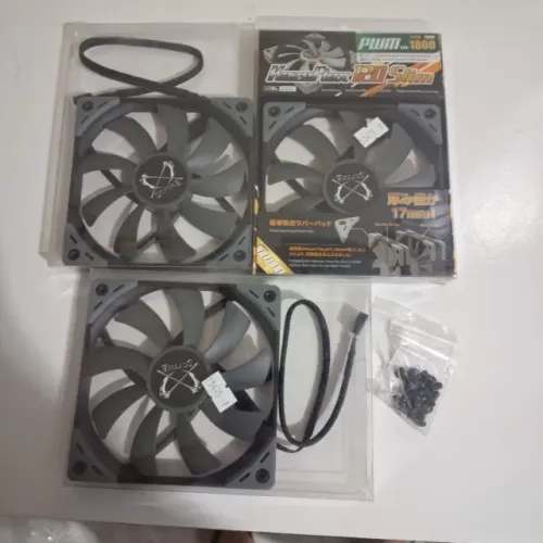 Cooler FAN Scythe Kaze Flex Slim 120mm 1800 RPM PWM / kit com 3 Unidades